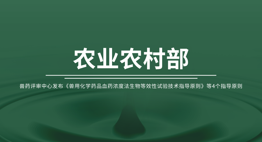 《兽用化学药品血药浓度法生物等效性试验技术指导原则》